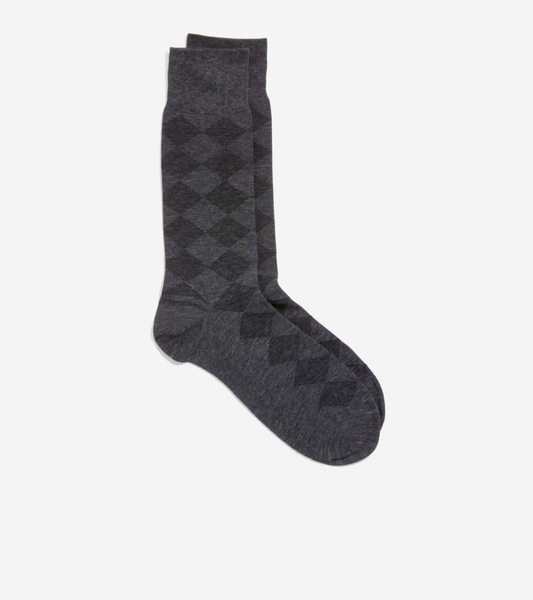 Men's Classic Dress Plaid Twist Crew Socks