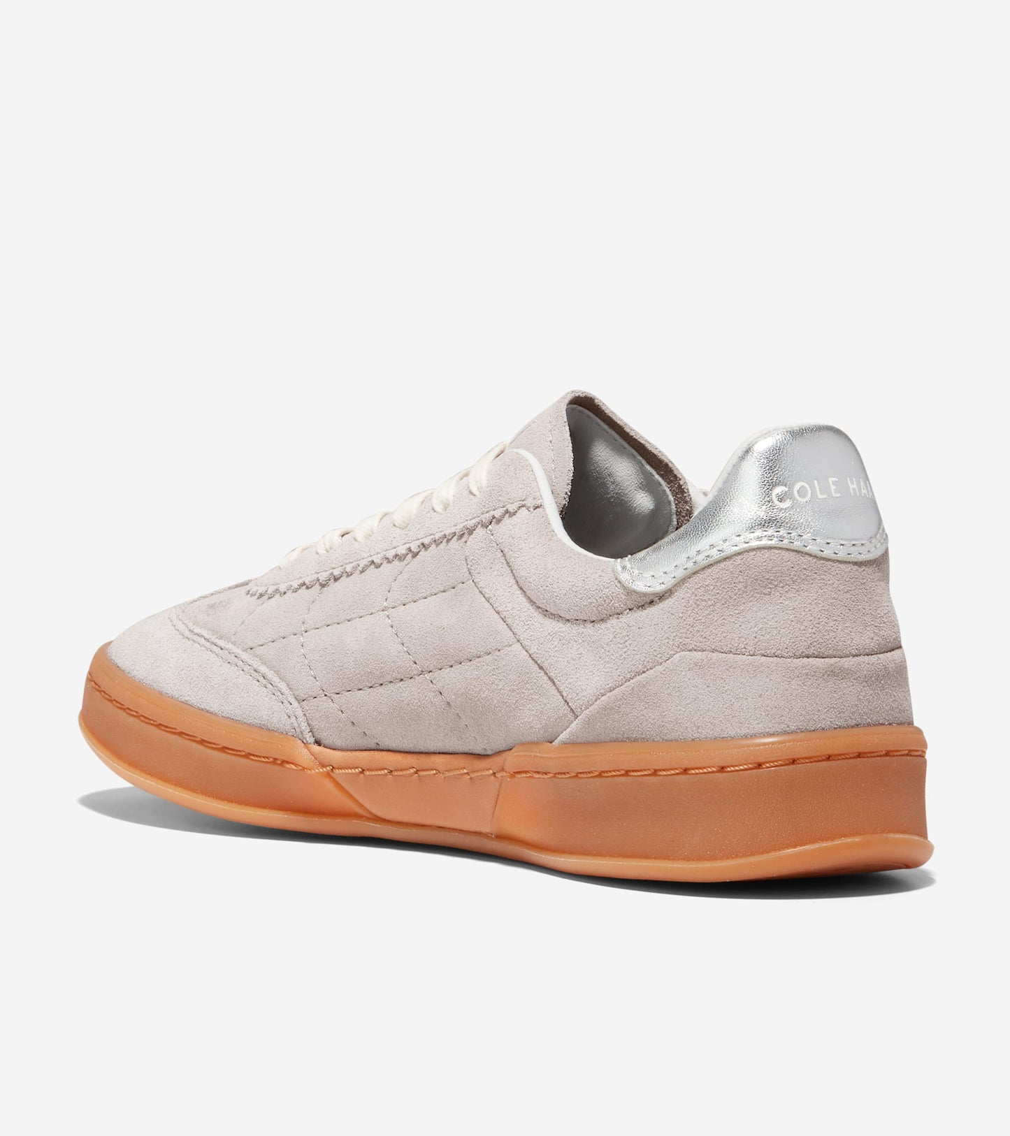 W30273:DOVE SUEDE/SILVER METALLIC